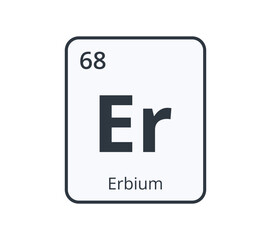 Fototapeta premium Erbium Chemical Symbol. 