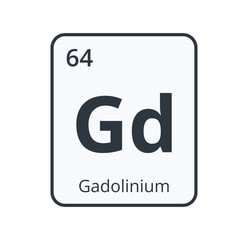 Obraz premium Gadolinium Chemical Symbol. 