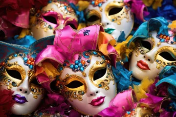 Foto op Plexiglas Colorful carnival masks © Оксана Олейник