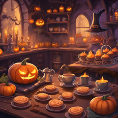Halloween's Haunted Harvest: Pumpkin Feast by Lantern Light