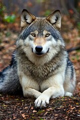 Obraz premium wolf portrait in the wild 