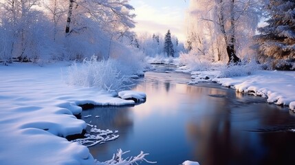 river in winter