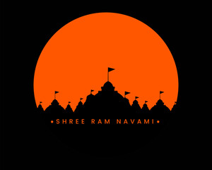 creative indian festival happy dussehra ram navami banner design template