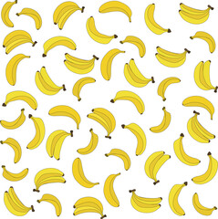 minimalistic bananas pattern. Illustration for print on textile, banners, home decor, paper, for social media.