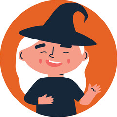 Happy Halloween. Vector cute illustrations of objects