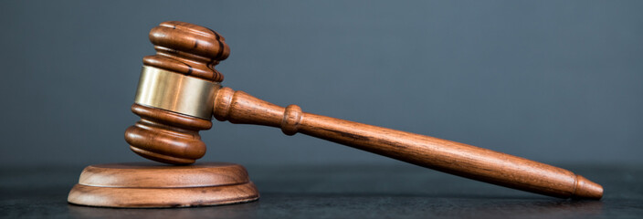 wooden judge on the table