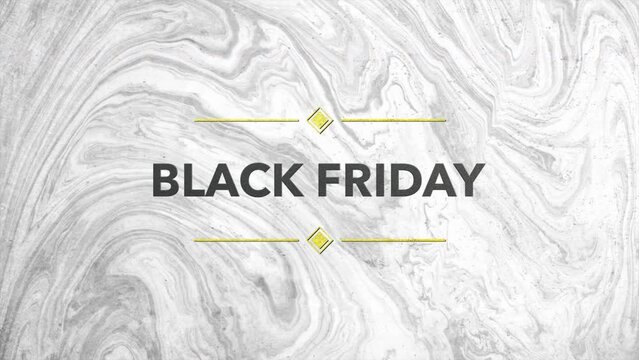 Black Friday with white marble pattern, motion abstract holidays, business and corporate style background