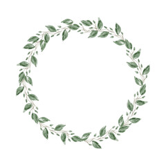 minimal leaf wreath border wedding
