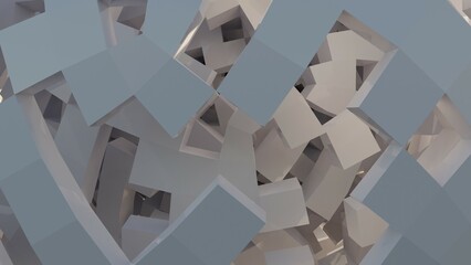 3d rendered of abstract building blocks