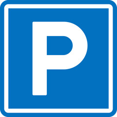 Parking sign, road symbol. Parking public icon street place.