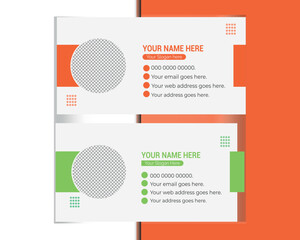 Email signature template design or email footer or Facebook cover template
