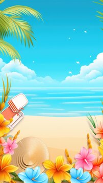 stylish advertising background for spring break - stock concepts