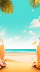 Fototapeta na wymiar stylish advertising background for a beach party - stock concepts