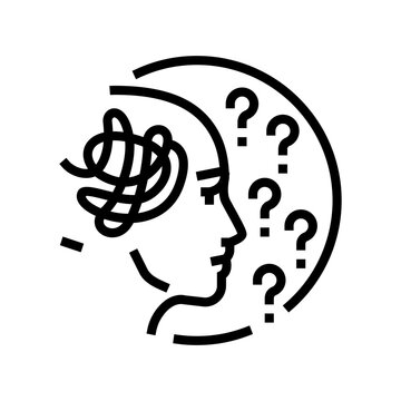 difficulty speaking slurred speech line icon vector. difficulty speaking slurred speech sign. isolated contour symbol black illustration