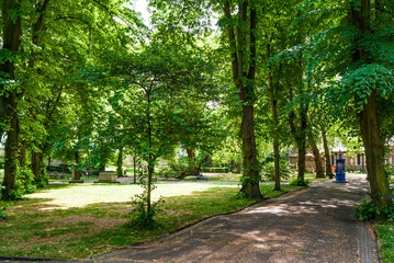 St Pancras Old Church Cemetery, nestled in the trees, London Borough of Camden, United Kingdom 