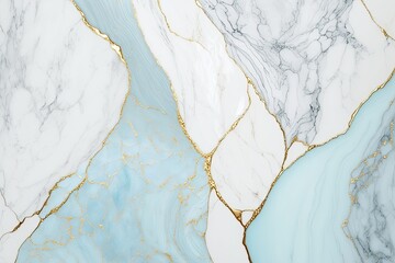 Mesmerizing Glitter Marble Texture in Light Blue, White, and Gold - A Stunning Art Piece in Art Scale 4.00x