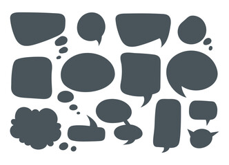Blank empty speech bubbles vector set. Communication. Talk. Symbol. Abstract illustration. Vector stock illustration