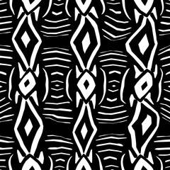 White background with black pattern.Repeat Pattern for fashion, textile design,  on wall paper, wrapping paper, fabrics and home decor. Seamless pattern in grunge style.