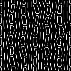 White background with black pattern.Repeat Pattern for fashion, textile design,  on wall paper, wrapping paper, fabrics and home decor. Seamless pattern in grunge style.