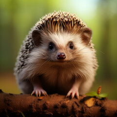 Fototapeta premium Close-up of an adorable hedgehog