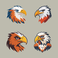 A cute mascot Eagle logo vector art