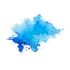 Blue watercolor splash paint art ai generative