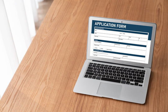 Online application form for modish registration on the internet website