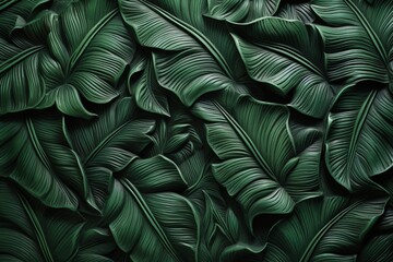 Palm Frond Zen Serene Tropical Leaves Wallpaper Verdant Tropicana A Leaves Pattern for a Refreshing Atmosphere