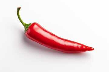Red hot chili pepper isolated on white background generative ai - obrazy, fototapety, plakaty