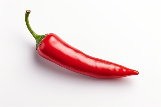 Red hot chili pepper isolated on white background generative ai