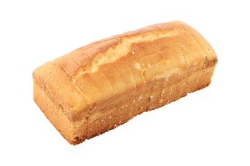 Sliced pound cake isolated on transparent background