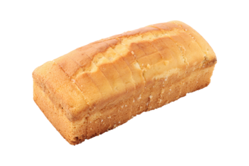 Sliced pound cake isolated on transparent background