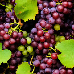 Obraz premium A functional high-definition pattern capturing a picture of a fresh, colorful, and juicy GRAPES, showcasing its natural beauty and deliciousness. 