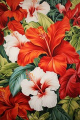 Vivid Tropical Garden Bliss A Floral Symphony in Your Design Tropical Floral Medley Unveiled Colorful Blooms Take Over