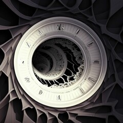 Time Distortion: A Melting Clock Illustration
