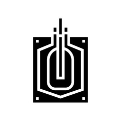 blow molding materials engineering glyph icon vector. blow molding materials engineering sign. isolated symbol illustration