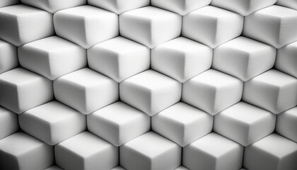 Sugar Cube Blocks with Alternating Heights in White: A Patterned Delight