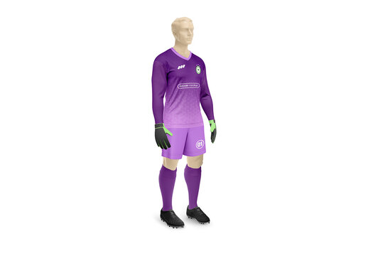 Men_s Full Soccer Goalkeeper Mockup - V Neck - Half Side