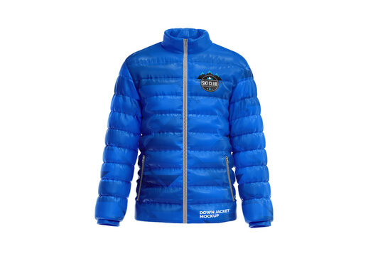 Down Jacket Mockup - Front View