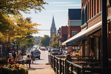 Trending image subjects featuring small towns and businesses with a focus on local commerce and community engagement - obrazy, fototapety, plakaty