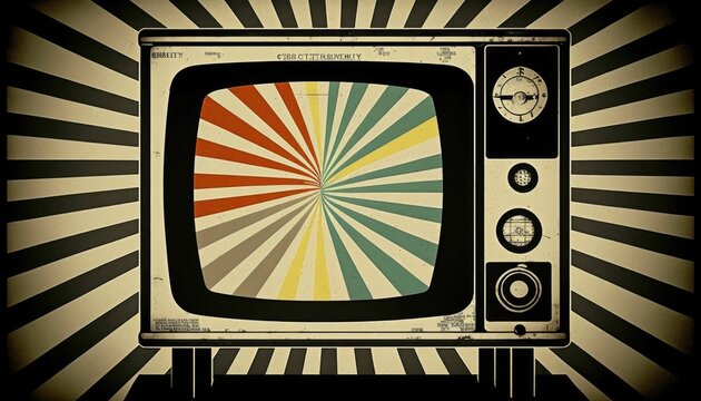 Vintage Television Test Pattern in Retro Style for Nostalgic Viewing Pleasure
