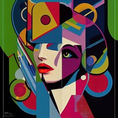 Vibrant Pop Art Deco: A Colorful Fusion of Retro and Modern Aesthetics