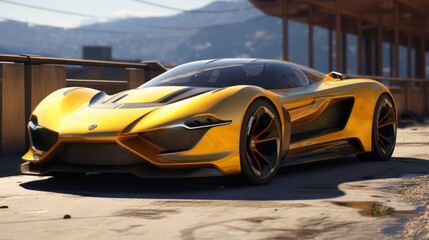 Fototapeta premium Sport Car Euphoria: The Thrill of Precision Driving