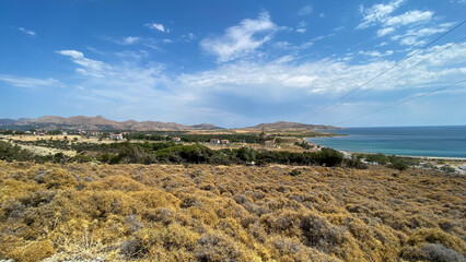 Panoramic view of the  Ugurlu  beach on the island of  Gokceada, Canakkale, Turkey	