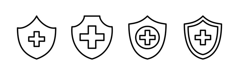 Health insurance icon vector. medical insurance icon
