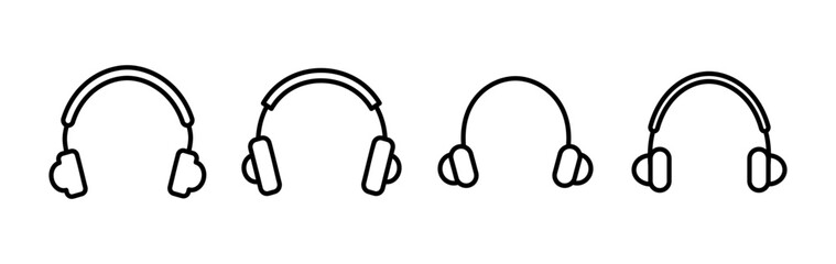 Headphone icon vector. headphones earphones icon. headset