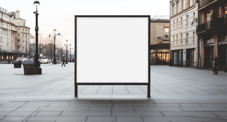 Billboard Template Mockup. Blank Space. Advertisement street City. For designers.