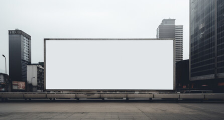 Fototapeta premium Billboard Template Mockup. Blank Space. Advertisement street City. For designers.