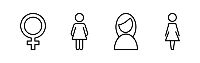 Female icon vector. toilet icon. restroom sign. gender