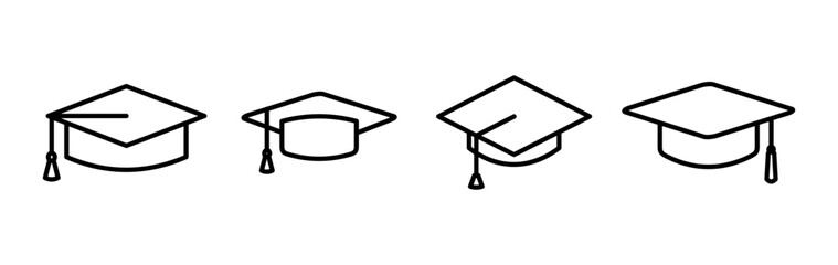 Education icon vector. graduation cap icon vector